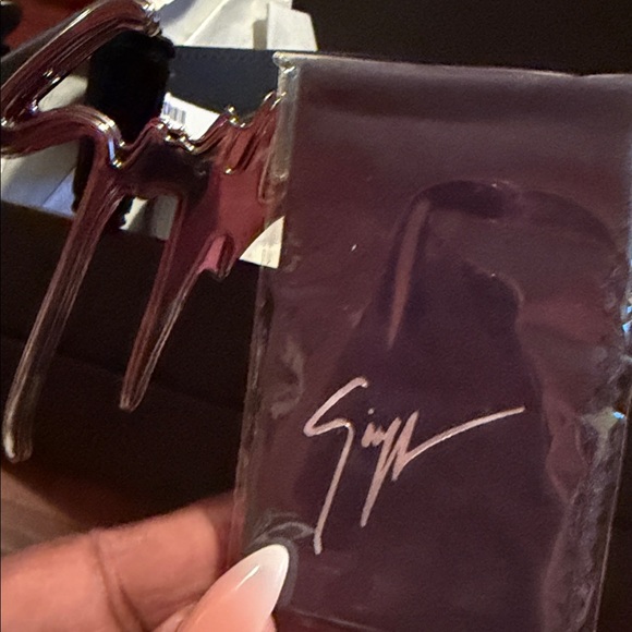 Black Belt with Silver Buckle suede material - Picture 3 of 10